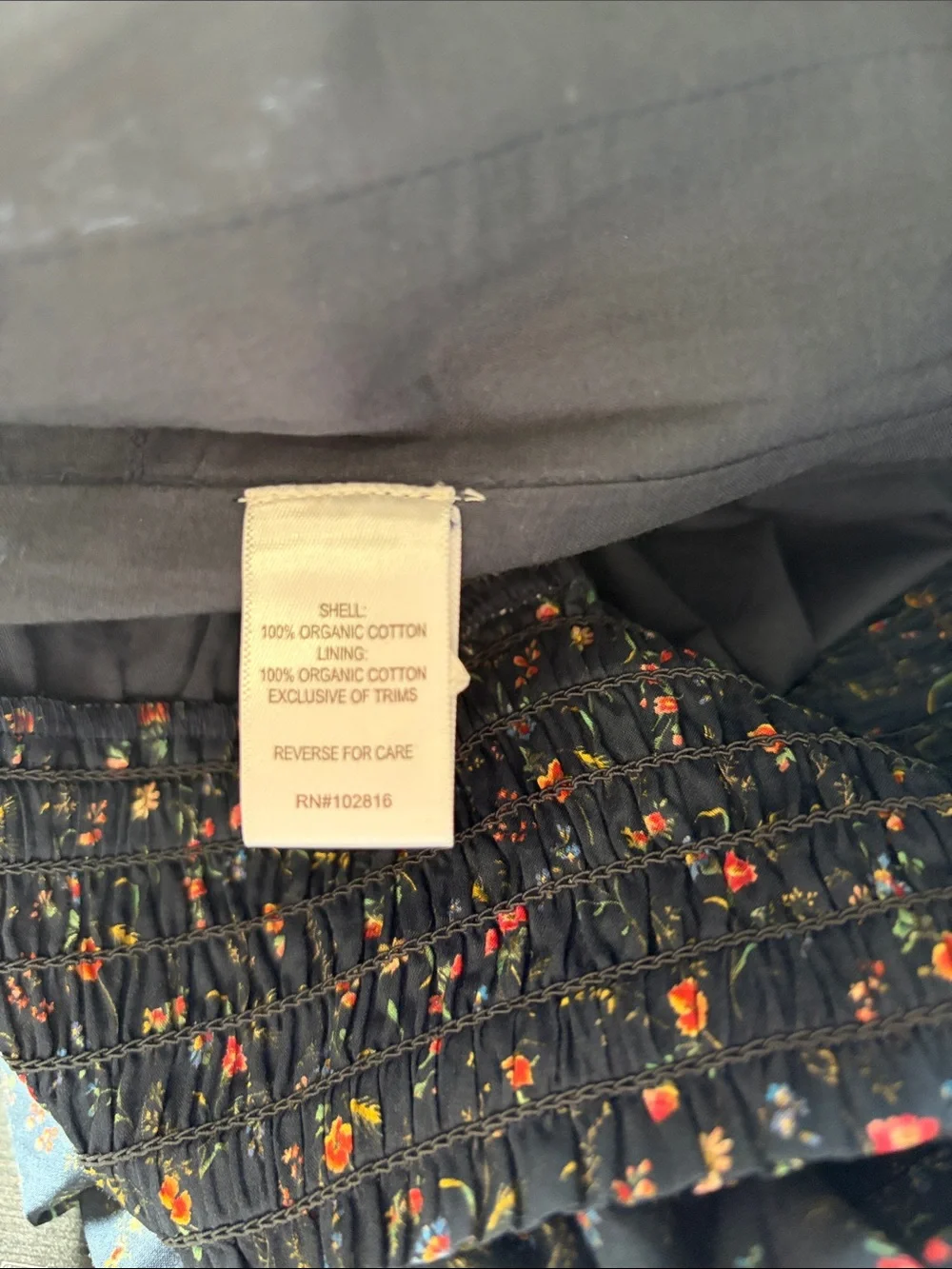 Garnet Hill Organic cotton Navy Blue Pockets Sz M - Picture 8 of 11